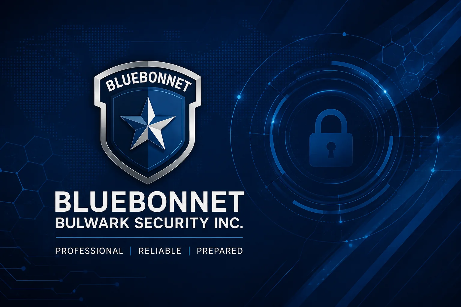 Bluebonnet abstract security graphic